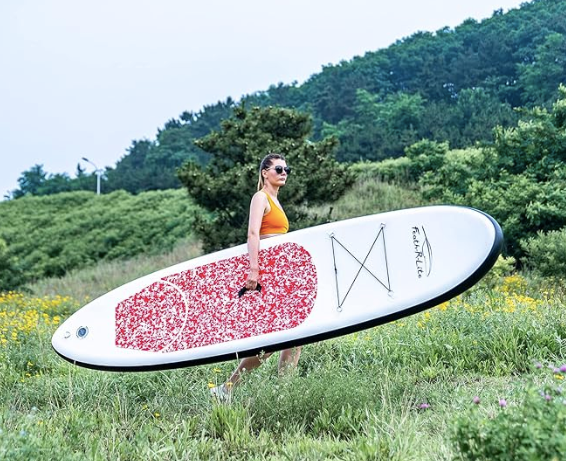 Inflatable Red & White Stand Up Paddle Board 10x30x6